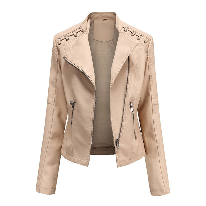 Serena giacca biker beige
