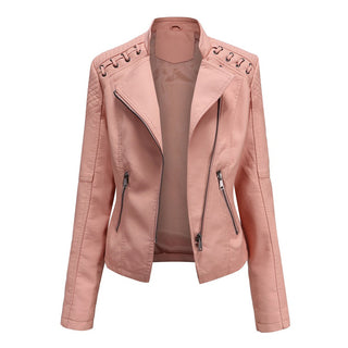 Serena giacca biker rosa