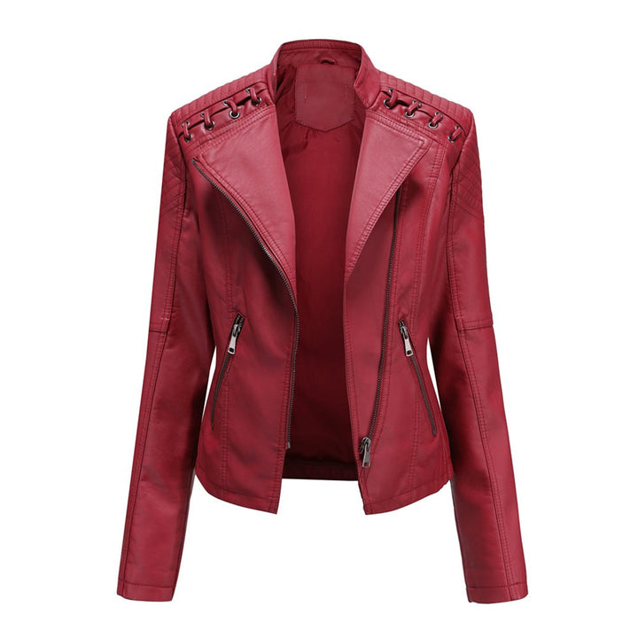 Serena giacca biker rosso