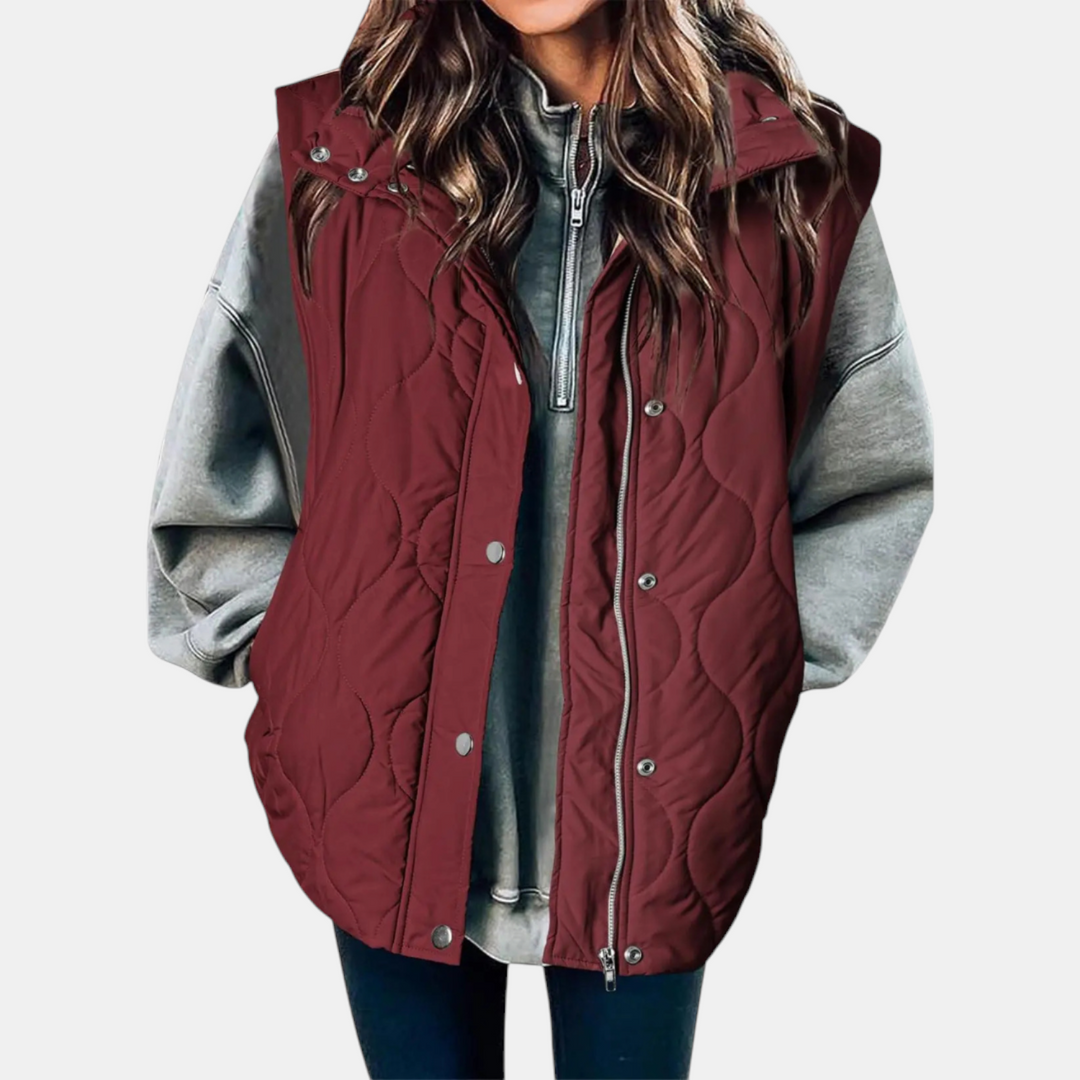 Manuela gilet trapuntato rosso