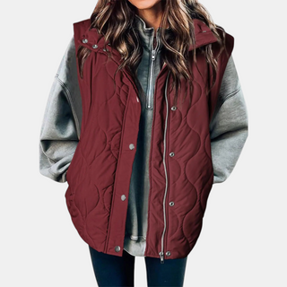 Manuela gilet trapuntato rosso