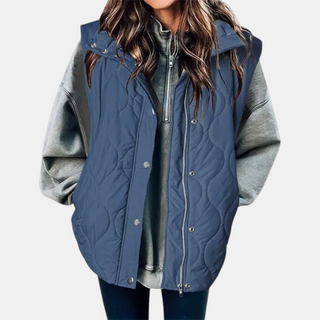Manuela gilet trapuntato blu vela