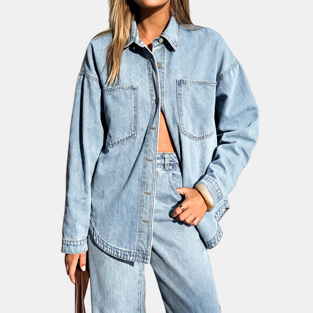 Carla giacca denim celeste