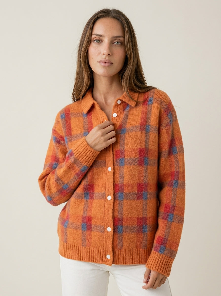 Anna | Cardigan in Maglia a Quadri