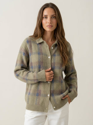 Anna | Cardigan in Maglia a Quadri