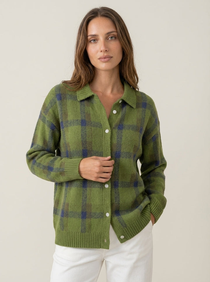 Anna | Cardigan in Maglia a Quadri
