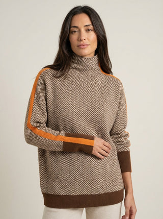 Martina | Maglione a Collo Alto a Righe