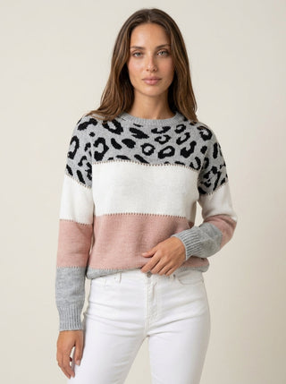 Diana | Maglione con Dettagli Leopardati