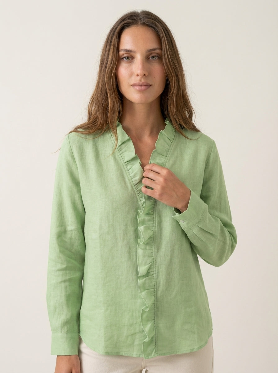 Ida | Blusa con Volant e Scollo a V