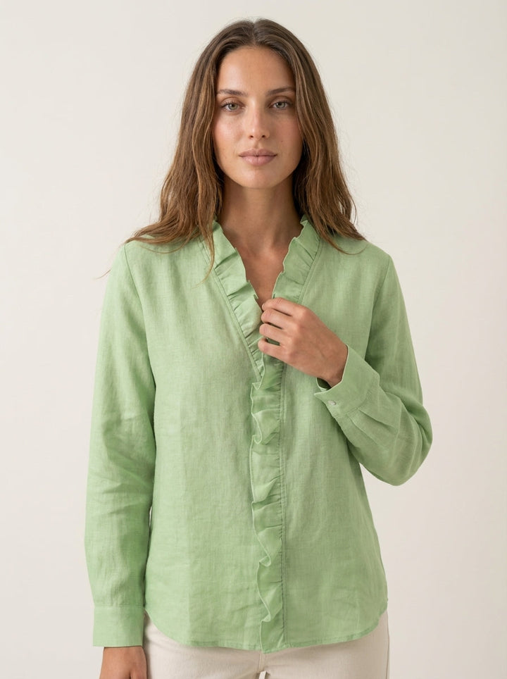 Ida | Blusa con Volant e Scollo a V