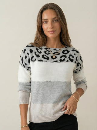 Diana | Maglione con Dettagli Leopardati