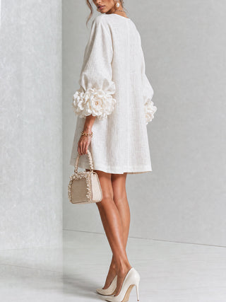 Patrizia | Minivestito a Fiori con Bottoni