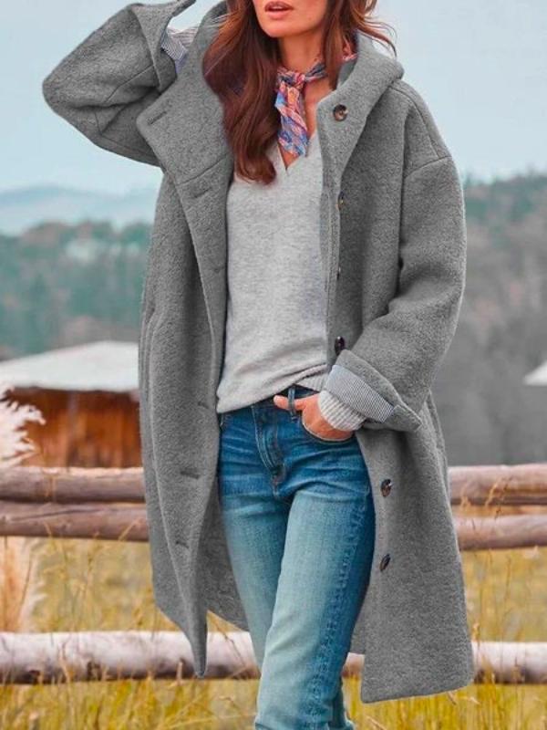 Daniela giacca invernale lunga grigio