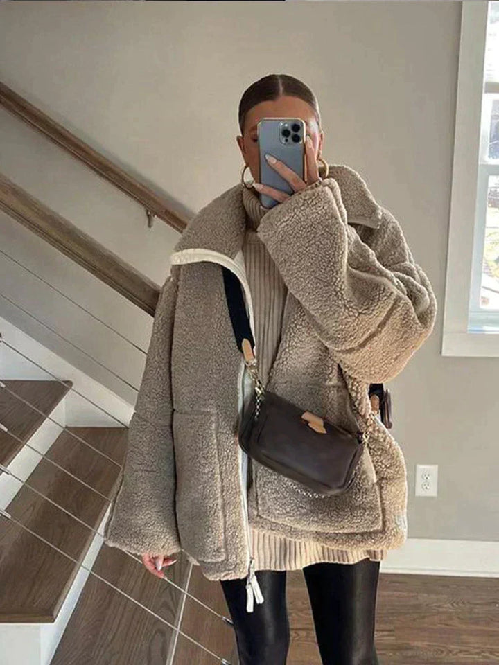 Clara | Giacca Teddy Oversize Collo Alto
