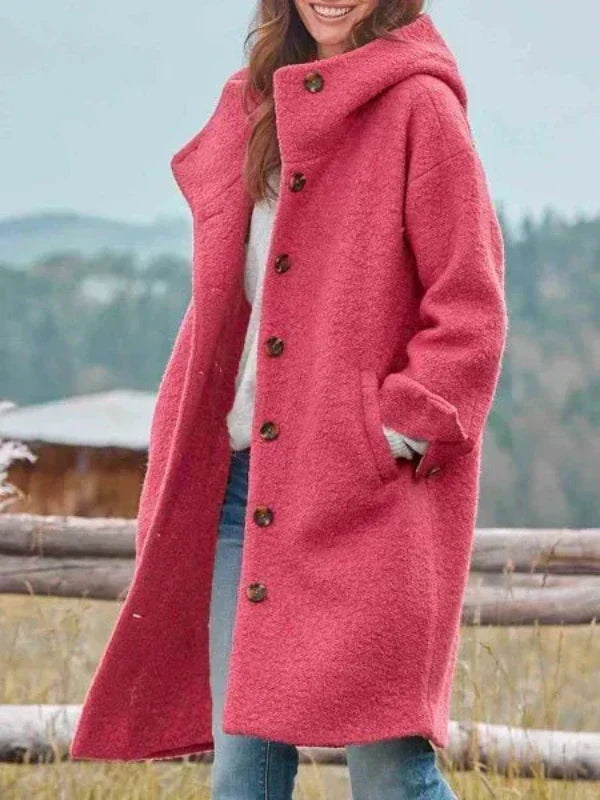 Daniela giacca invernale lunga rosa