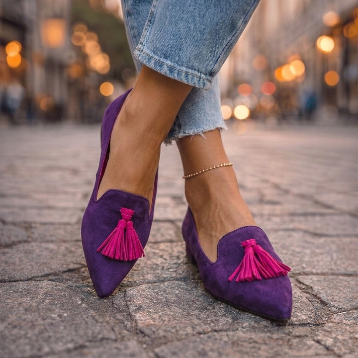 Alessia | Ballerine a Punta con Nappine
