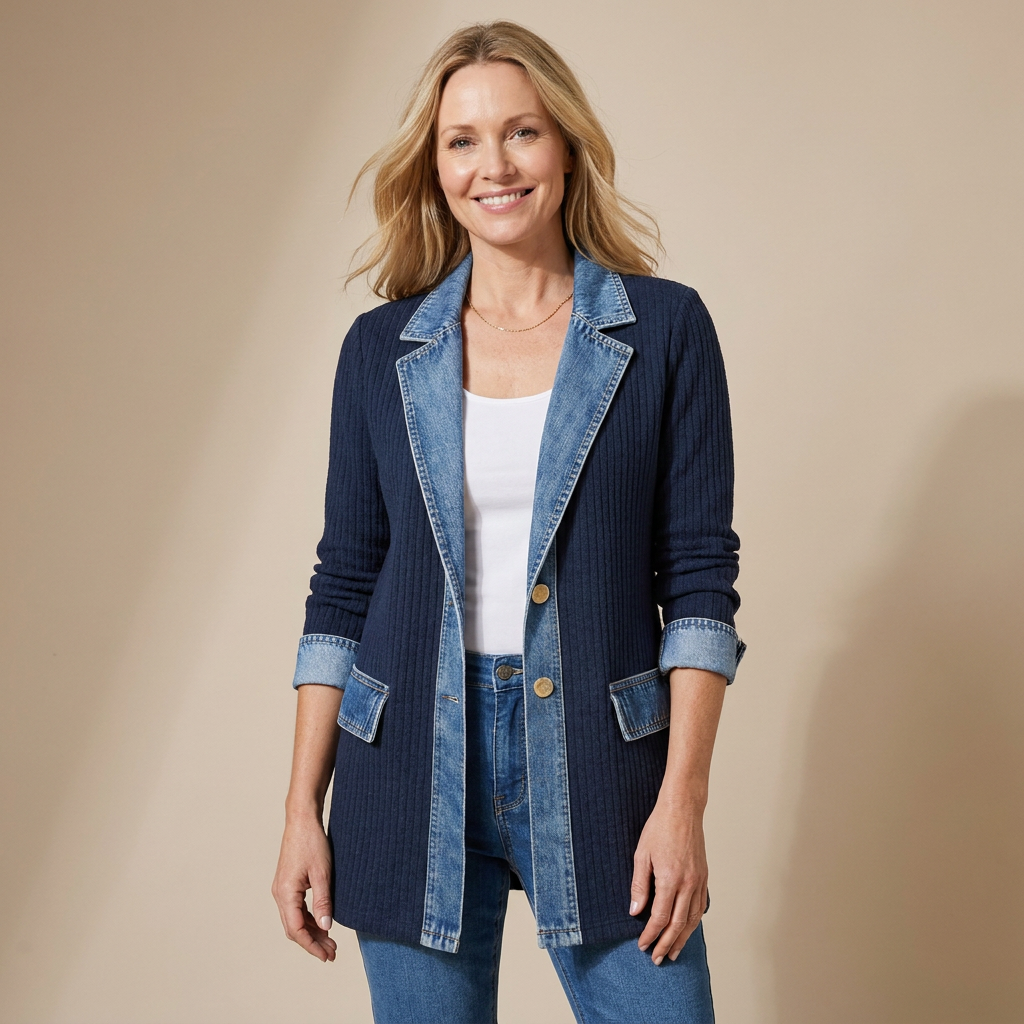 Federica giacca di jeans blu navy