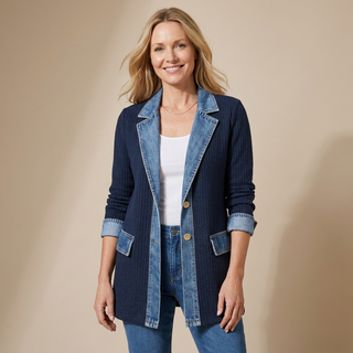Federica giacca di jeans blu navy