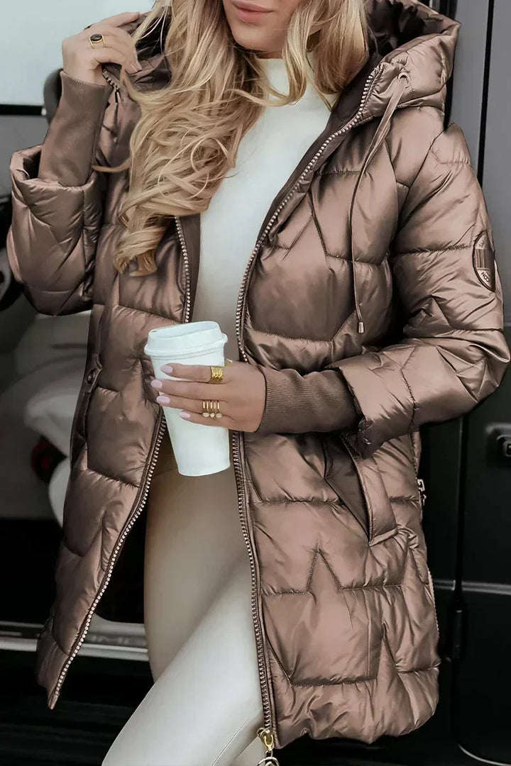 Livia giacca con cappuccio marrone