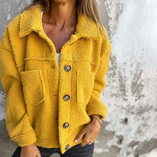 Anita cappotto autunnale giallo
