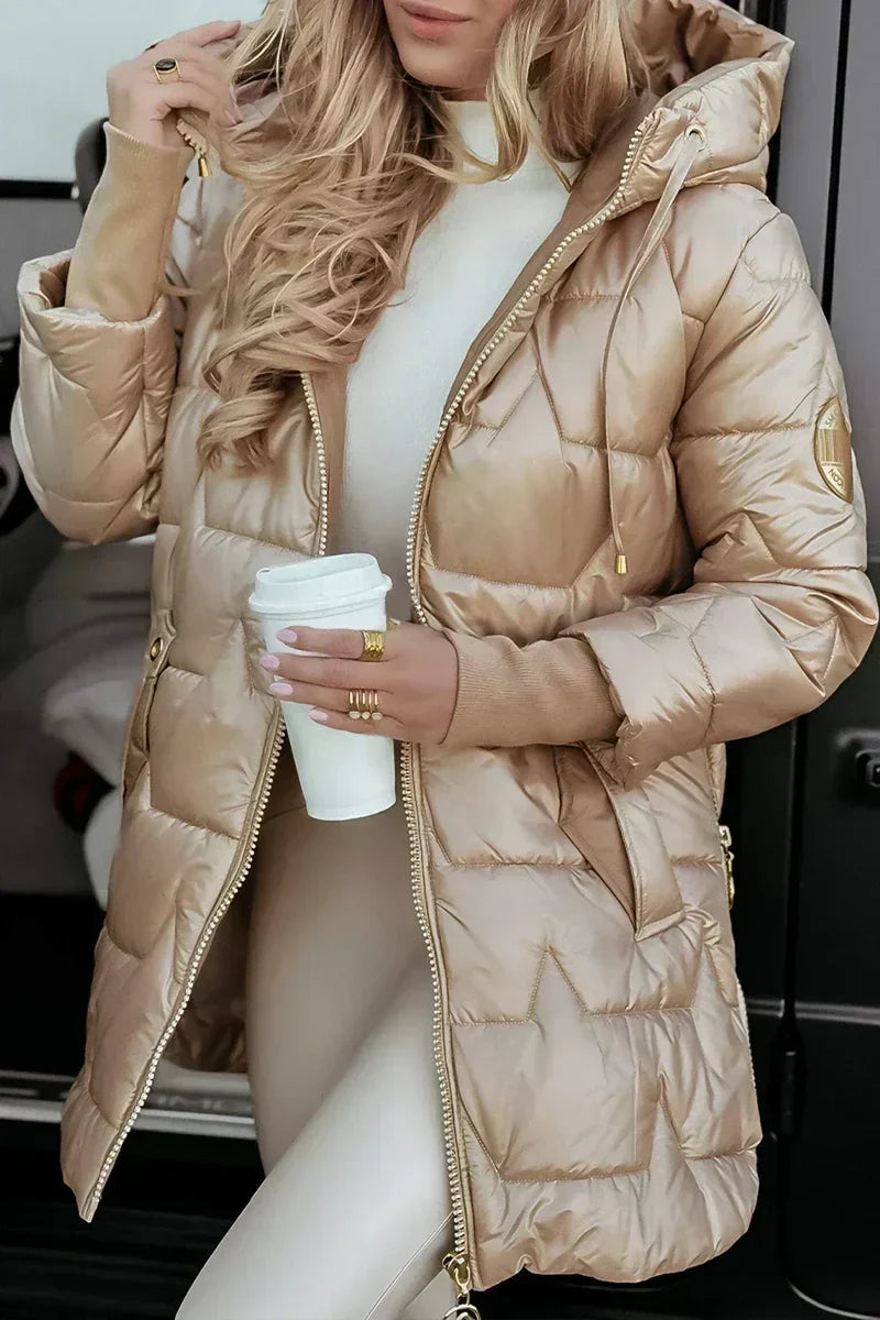 Livia giacca con cappuccio beige