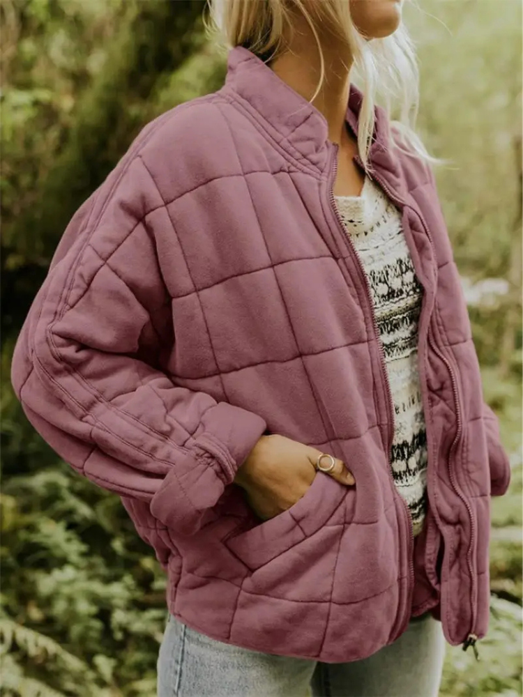 Teresa giacca trapuntata rosso mattone