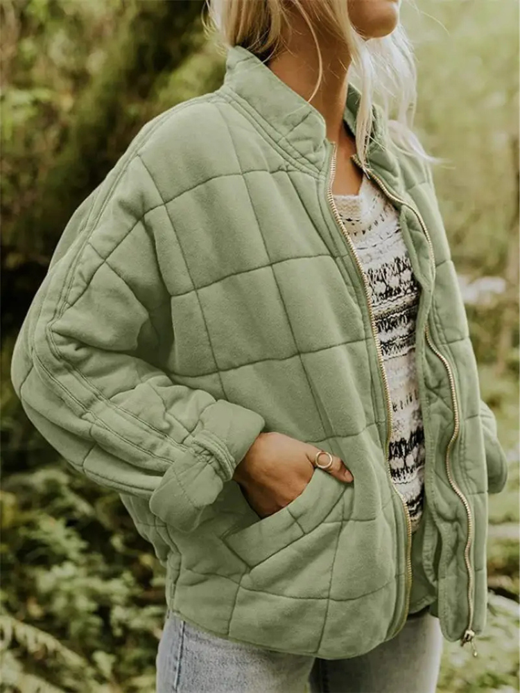 Teresa giacca trapuntata verde oliva