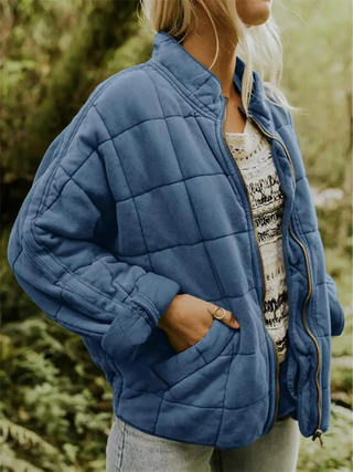 Teresa giacca trapuntata azzurro
