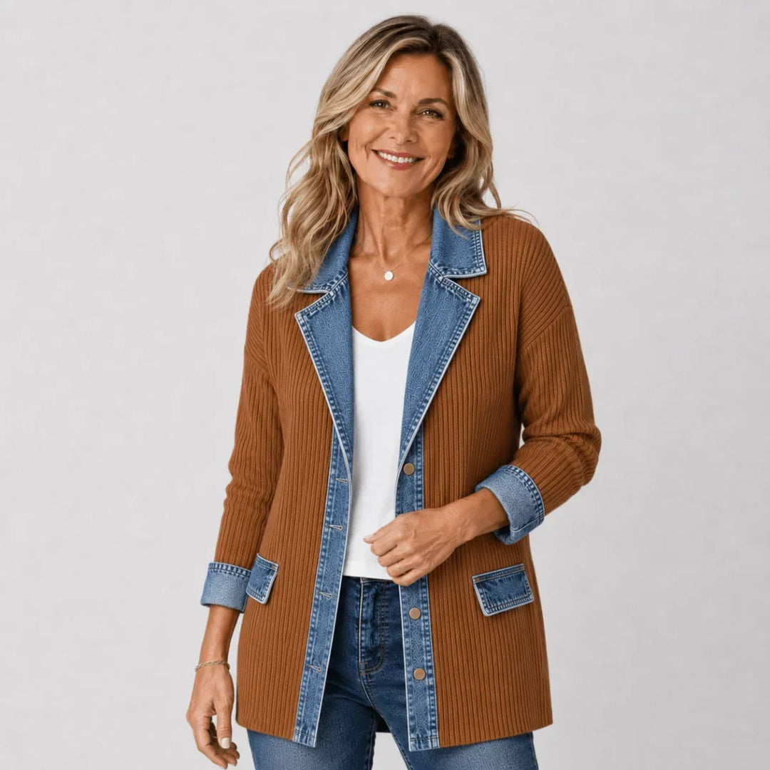 Federica giacca di jeans marrone