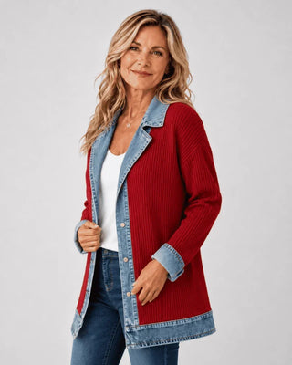Federica giacca di jeans rosso