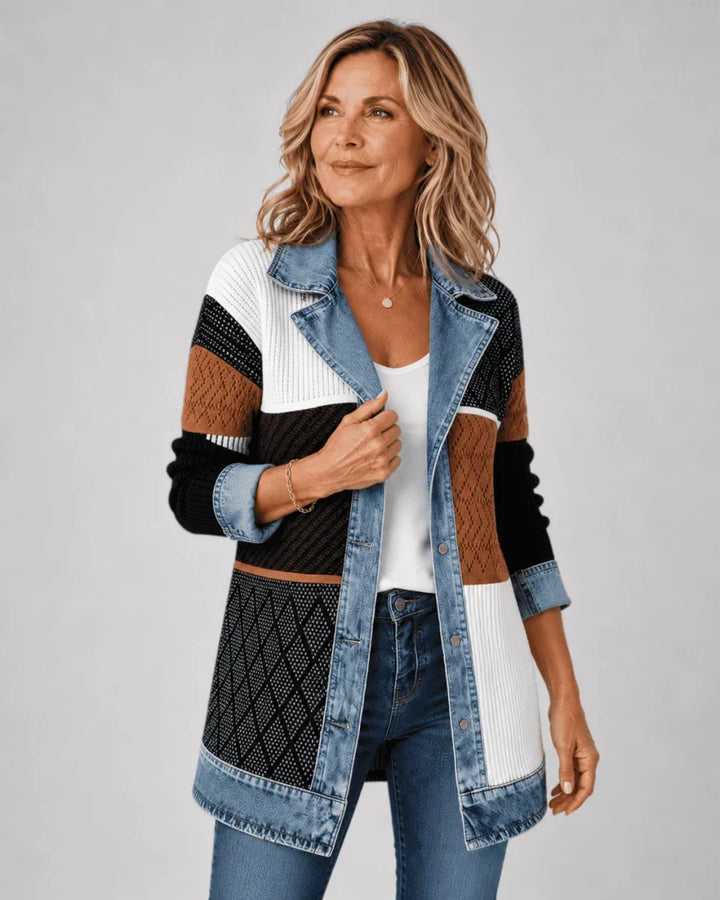 Federica giacca di jeans multicolore
