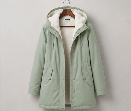 Adriana parka lungo verde menta