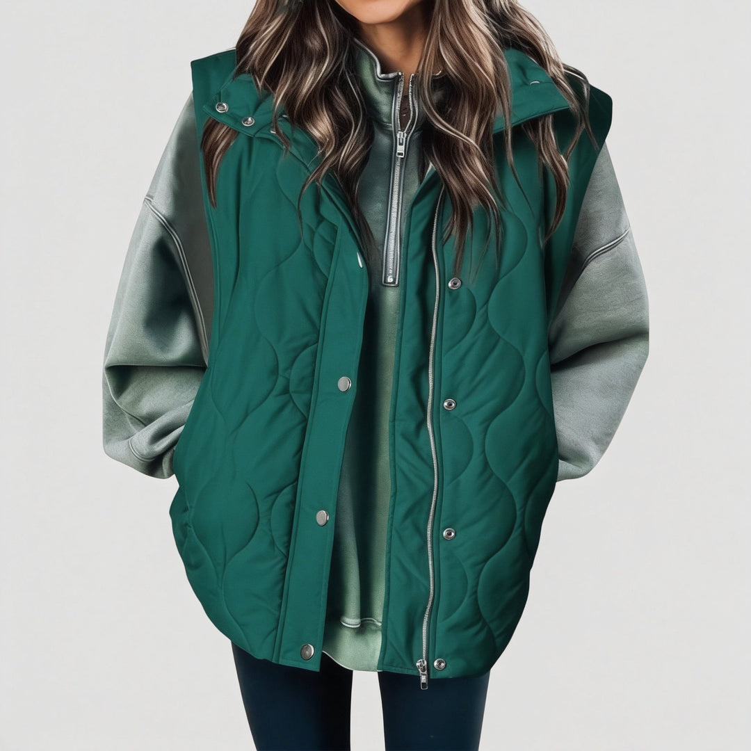Manuela gilet trapuntato verde