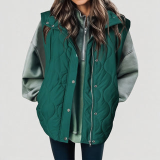 Manuela gilet trapuntato verde