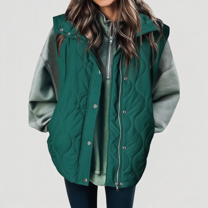 Manuela gilet trapuntato verde