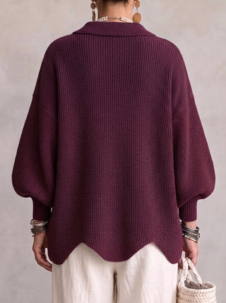 Eleonora | Cardigan Oversize con Bottoni Metallici Grandi