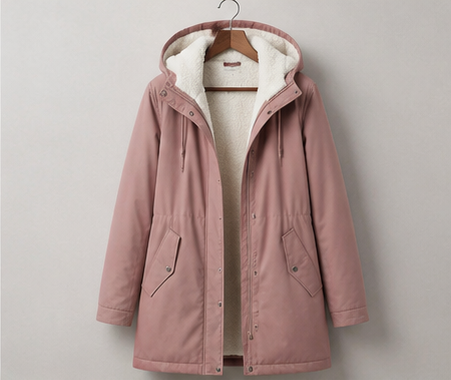 Adriana parka lungo rosa
