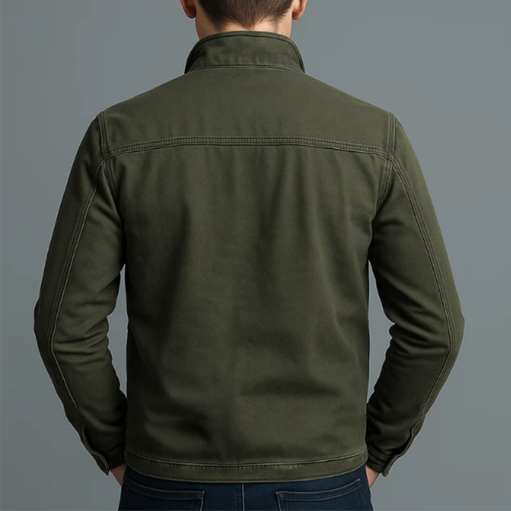 Giacca militare Renato verde oliva, vista retro