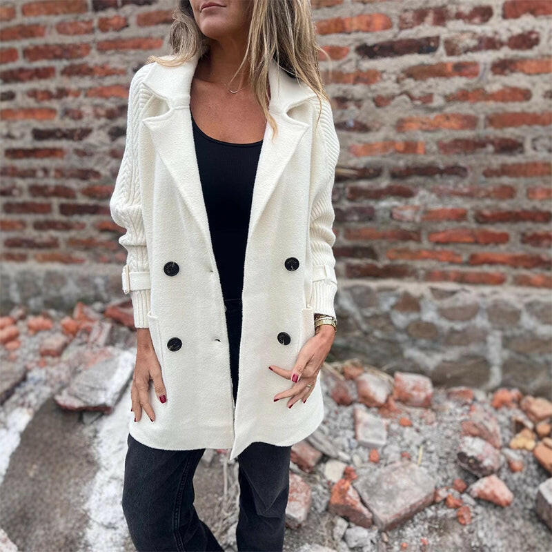 Rosanna cappotto doppiopetto bianco
