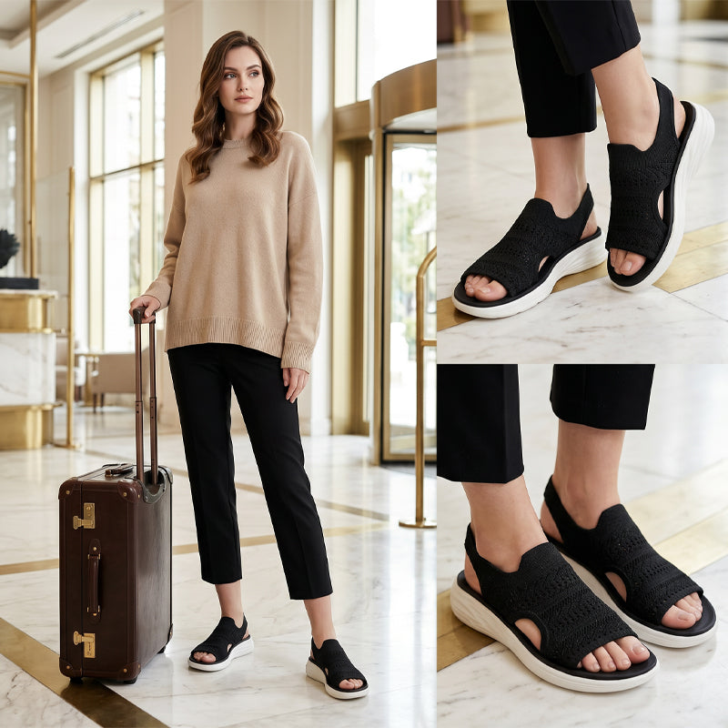 Fernanda | Sandali con Plateau in Materiale Traspirante