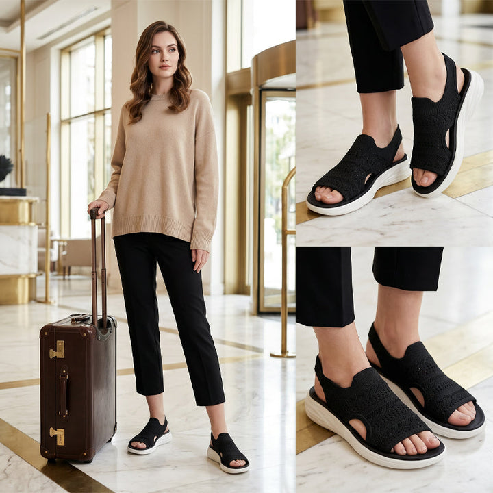 Fernanda | Sandali con Plateau in Materiale Traspirante